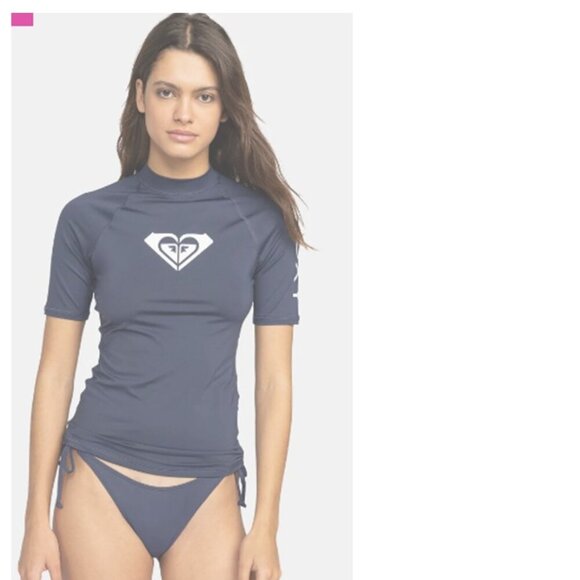 Roxy Other - Roxy Whole Hearted Rashguard Women’s Black Surfing Beach UPF 50+ Top Size Medium